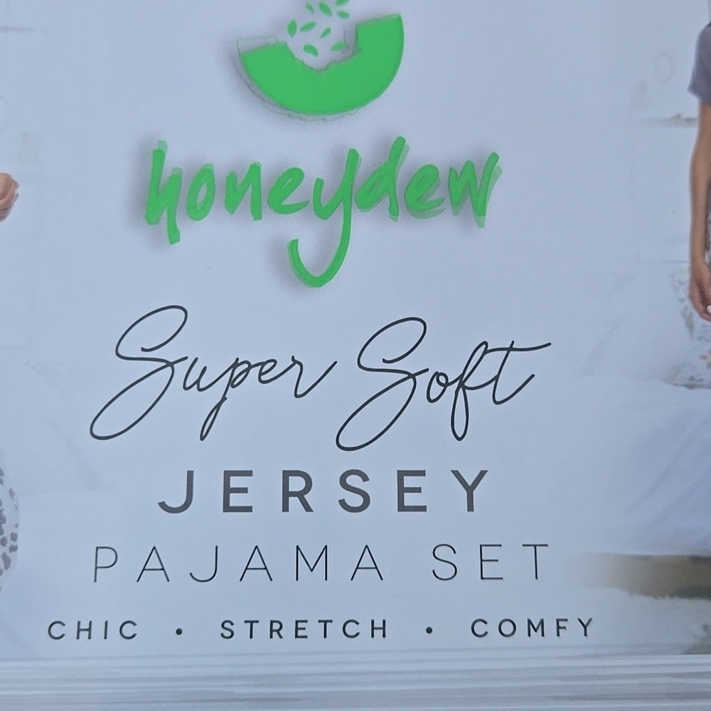 Honeydew Intimates Soft Jersey Pajama Set in Light Blue and Gray - Picture 4 of 5